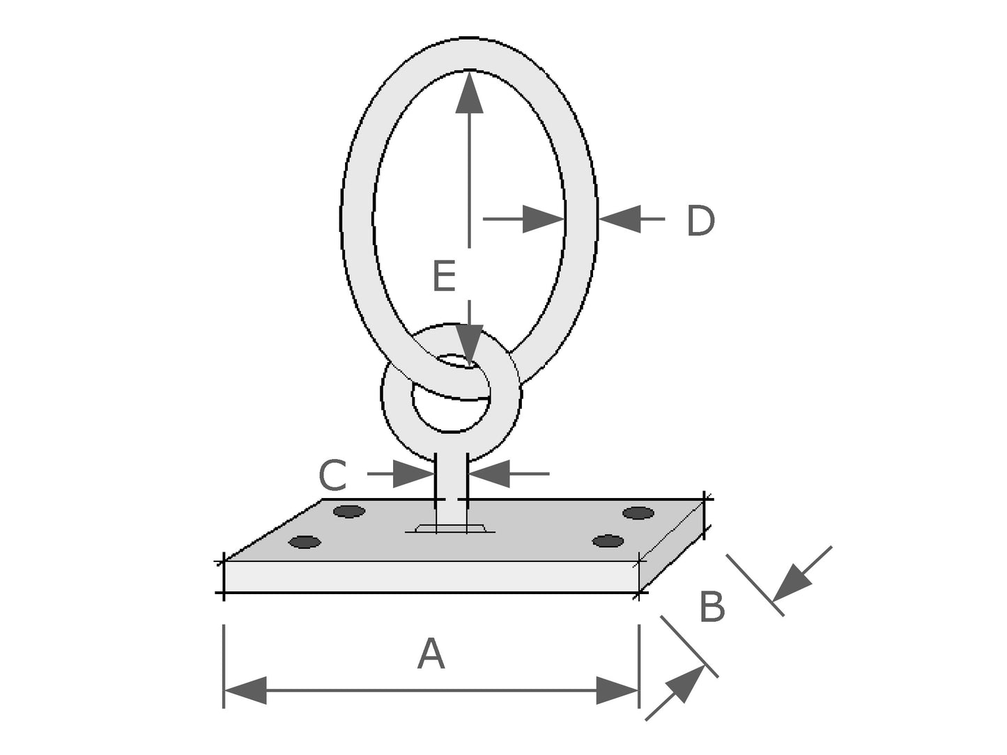 Square Pad Swivel Eye With Ring