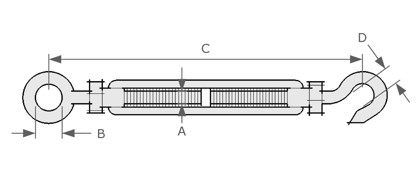 Turnbuckle Hook - Eye