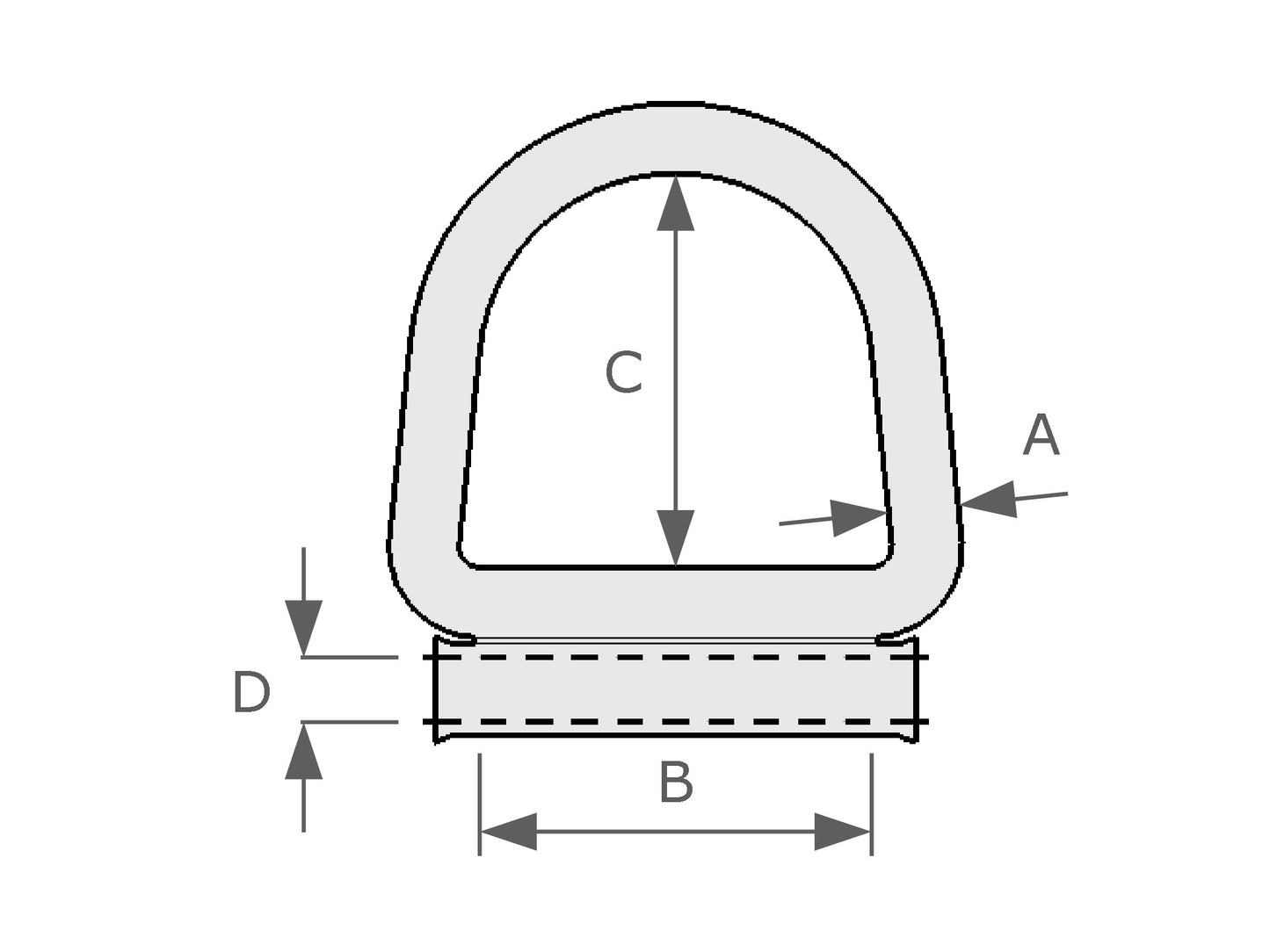 D-Ring with Wire Support
