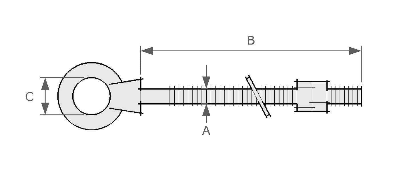 High Eyebolt (With Collar)