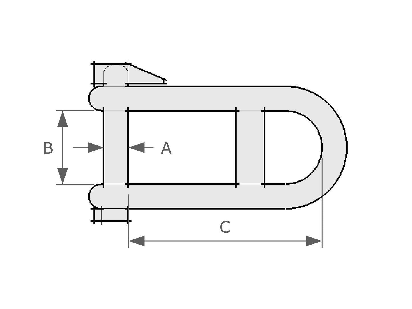 Key Shackle (With Cross Bar / Lock Pin)