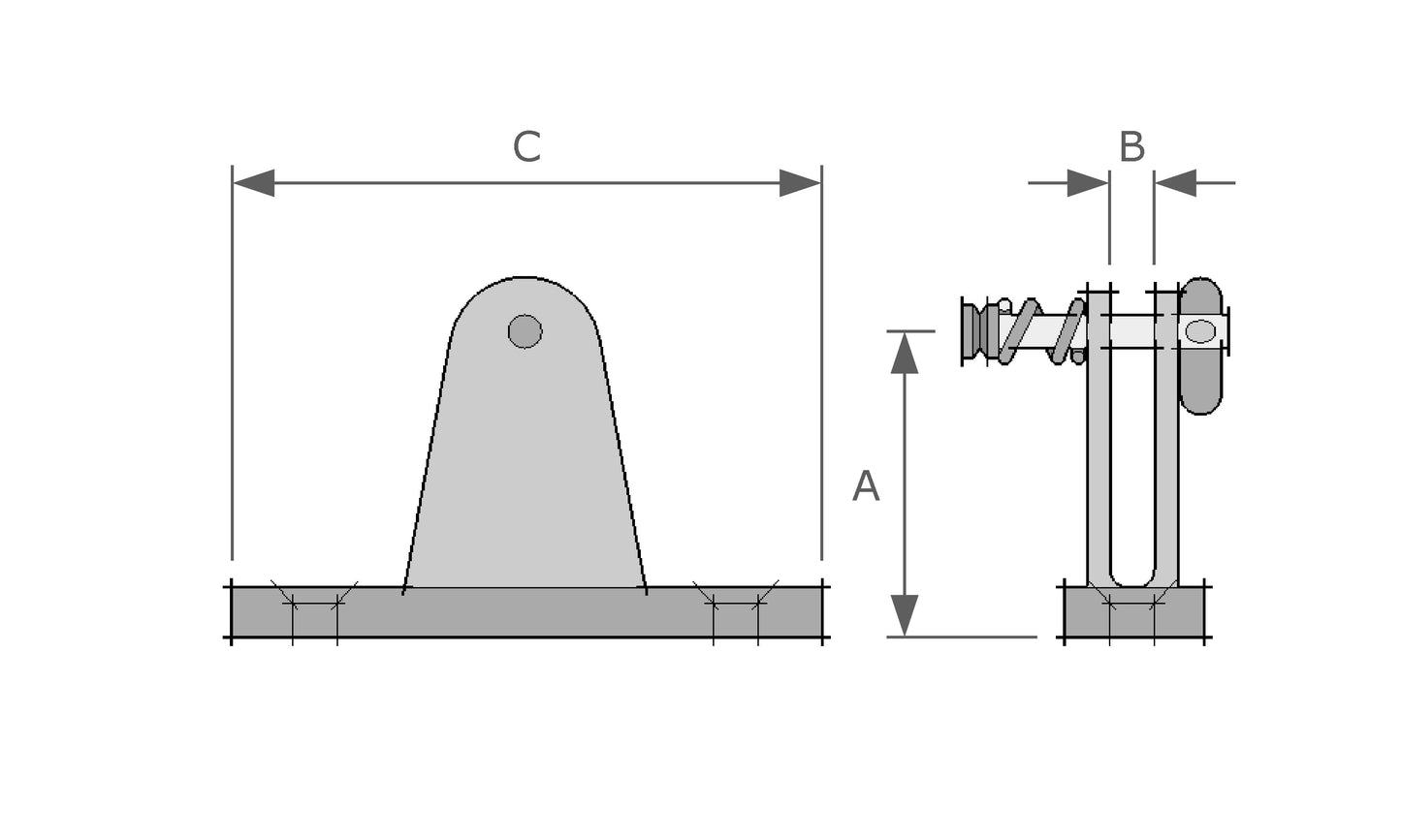 Deck Hinge (Removable Pin)