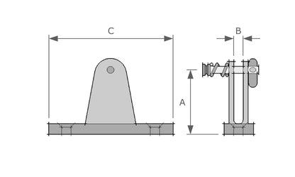 Deck Hinge (Removable Pin)