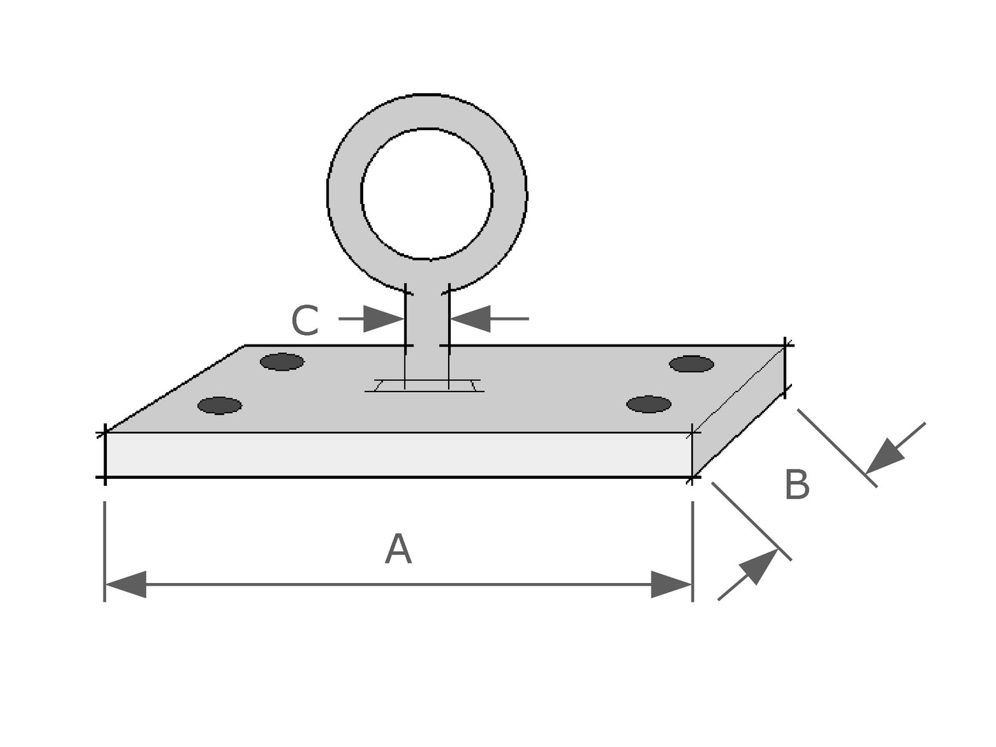 Square Pad Swivel Eye