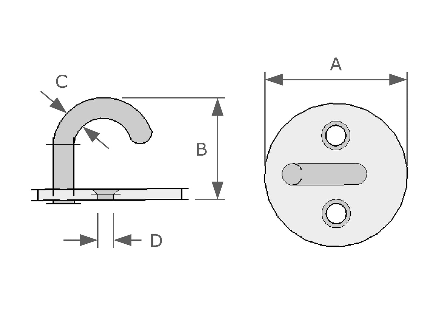 Round Hook Plate