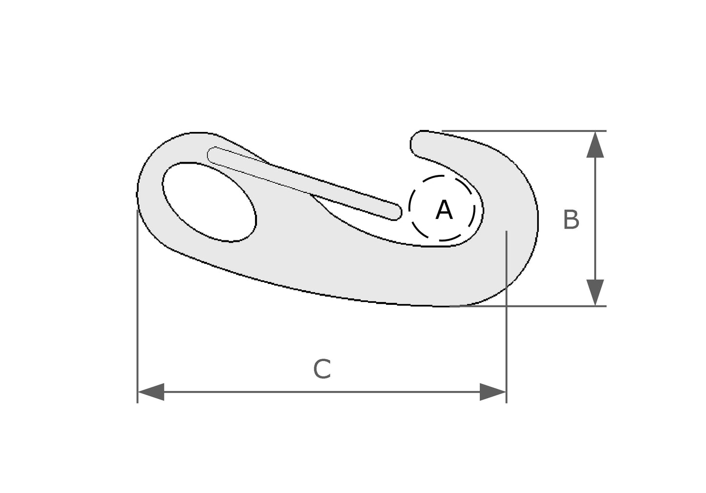 Spring Snap Casting Hook (Eye End)