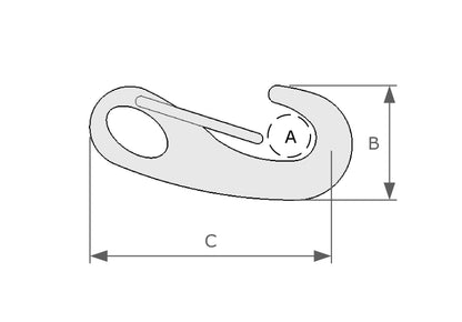 Spring Snap Casting Hook (Eye End)