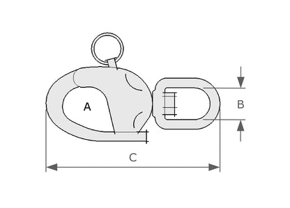 Snap Shackle Swivel Eye