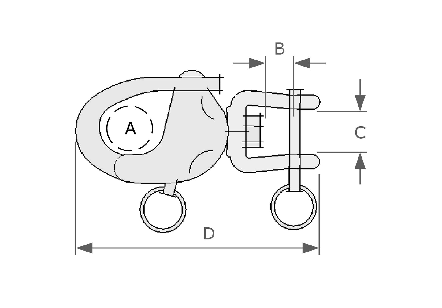 Snap Shackle Swivel Jaw 1